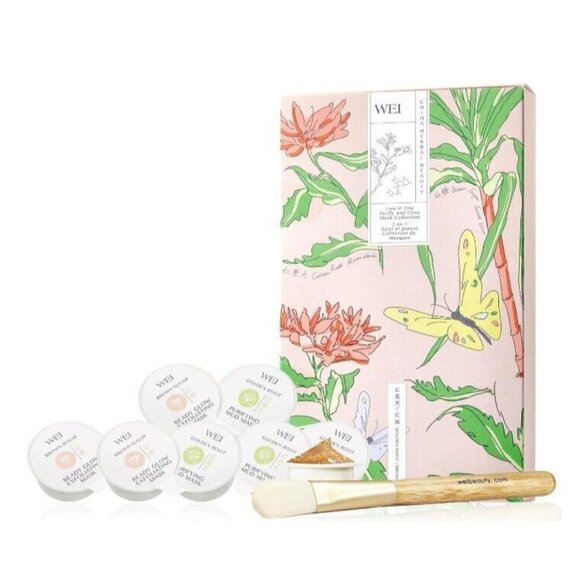 WEI East Two-In-One Purifying and Glow Mask Collection, 8 Pods + Brush - Picture 1 of 13